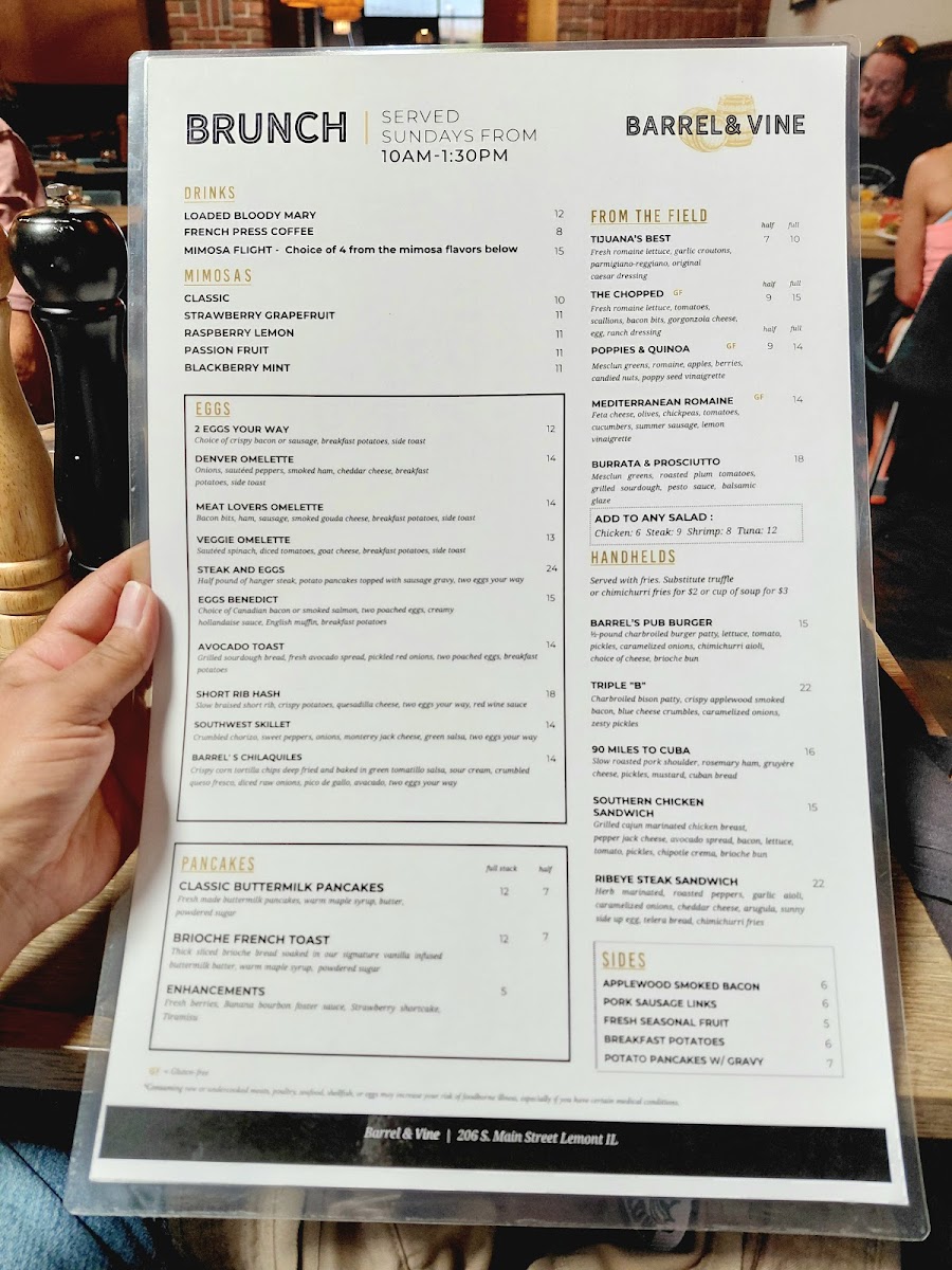 Menu Barrel & Vine-1