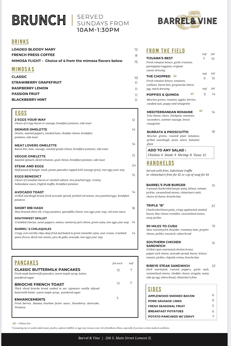 Menu Barrel & Vine-4