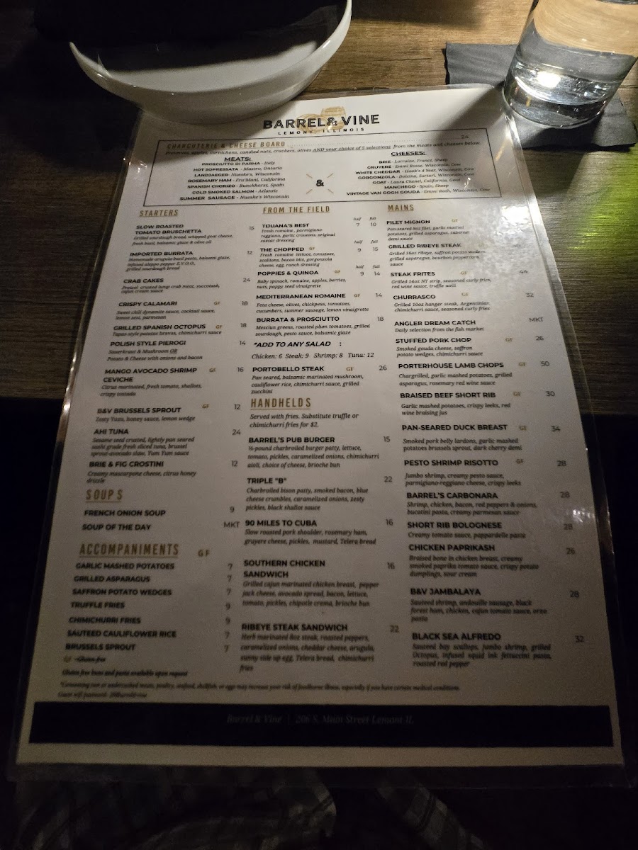 Menu Barrel & Vine-6