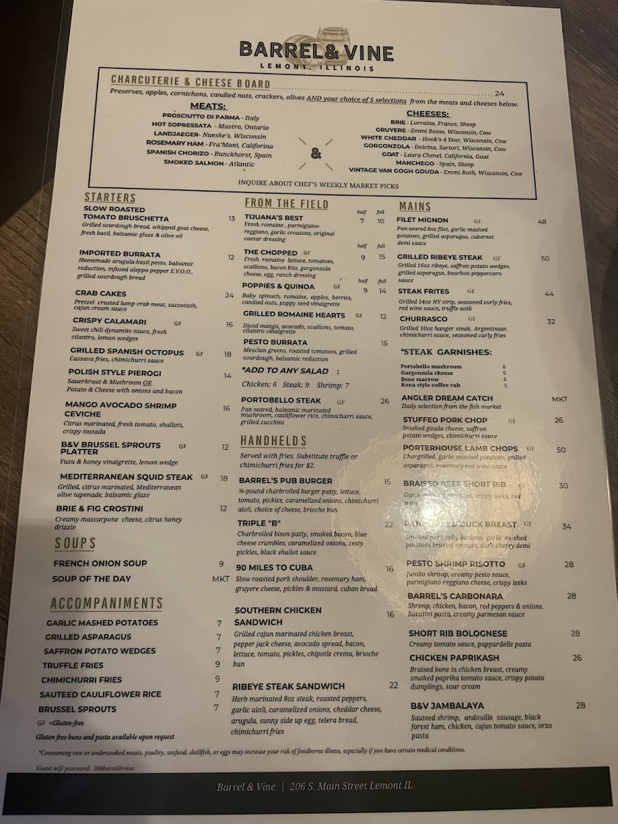 Menu Barrel & Vine-7