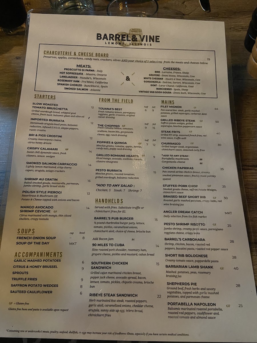 Menu Barrel & Vine-9